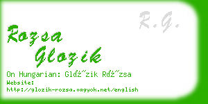 rozsa glozik business card